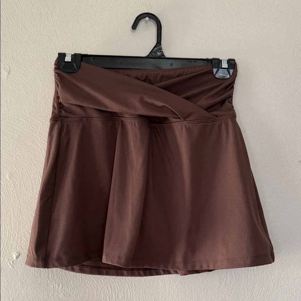 Yogalicious Lux crosstown Brown cross wait Skort small - Picture 1 of 6